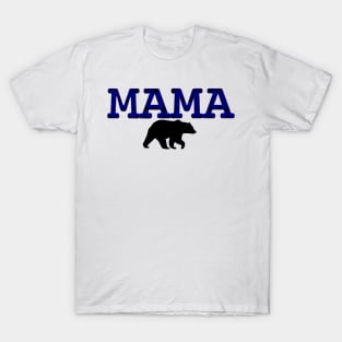 Mama Bear Dark Blue Plaid Check T-Shirt